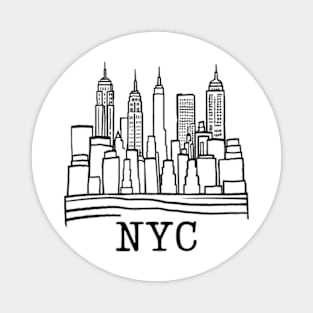 NYC doodle art 2024 Magnet